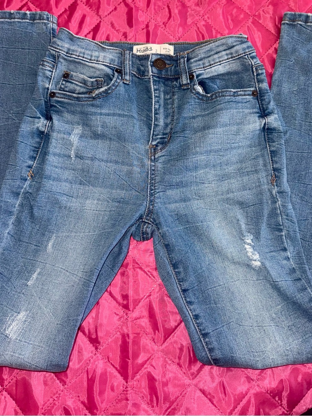 Mudd Women’s Light Blue Distressed Jeans size 3